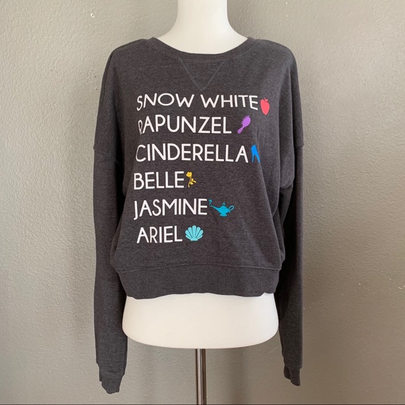 Disney Tops - Disney Princess graphic cropped sweatshirt